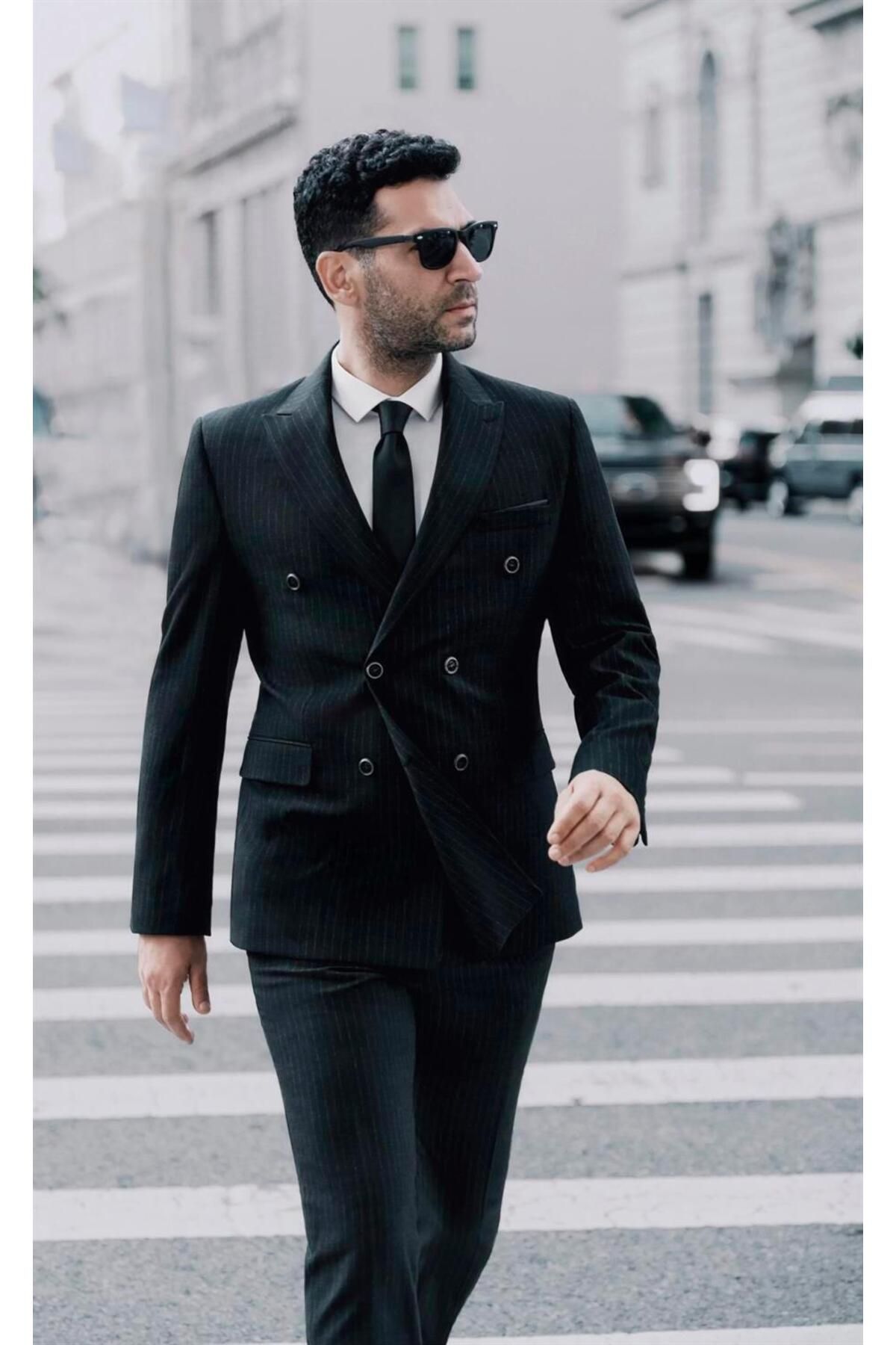 Mens skinny double breasted suit outlet