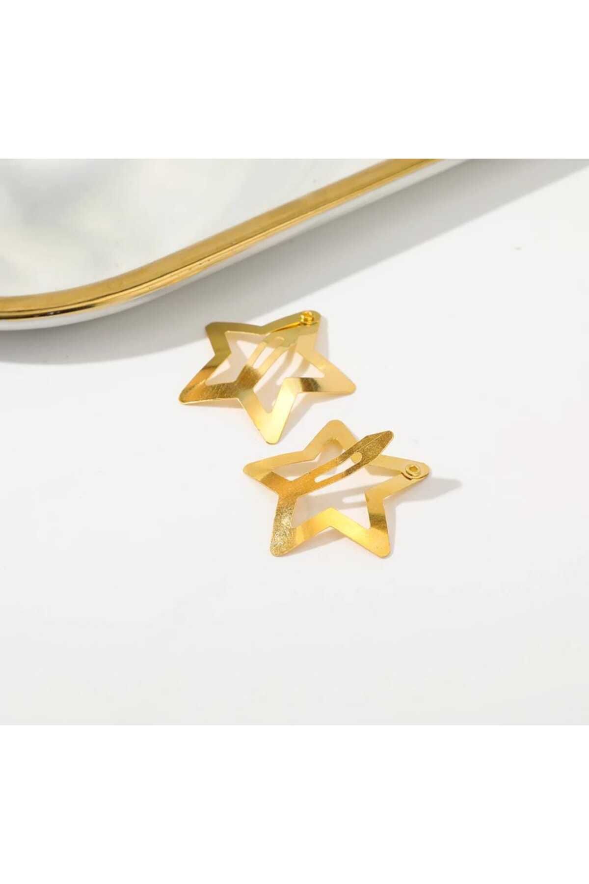 MİNAHOBİ-Set catarame placate cu nichel cu stea de 5 - 3 cm 4