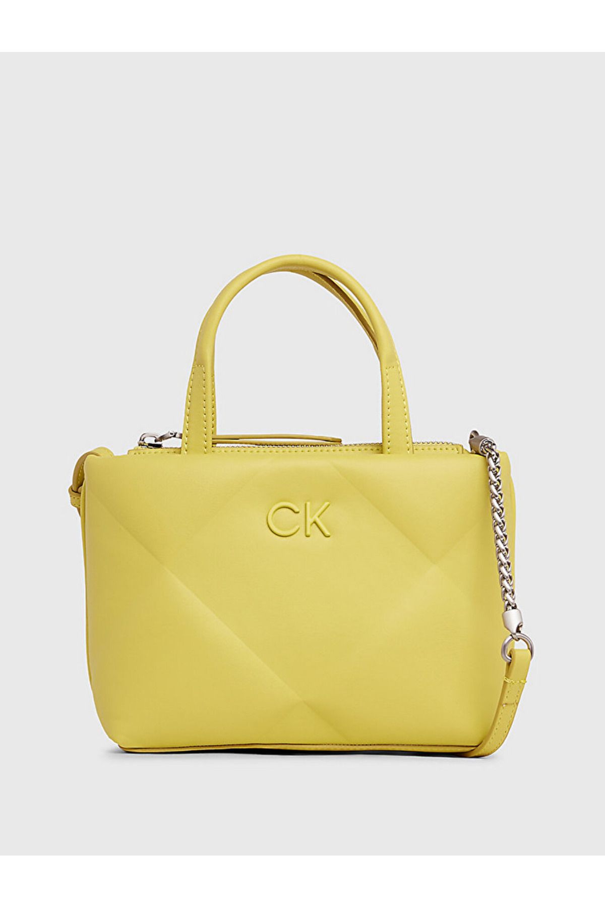 Calvin Klein Shoulder Bag Yellow Patterned Trendyol