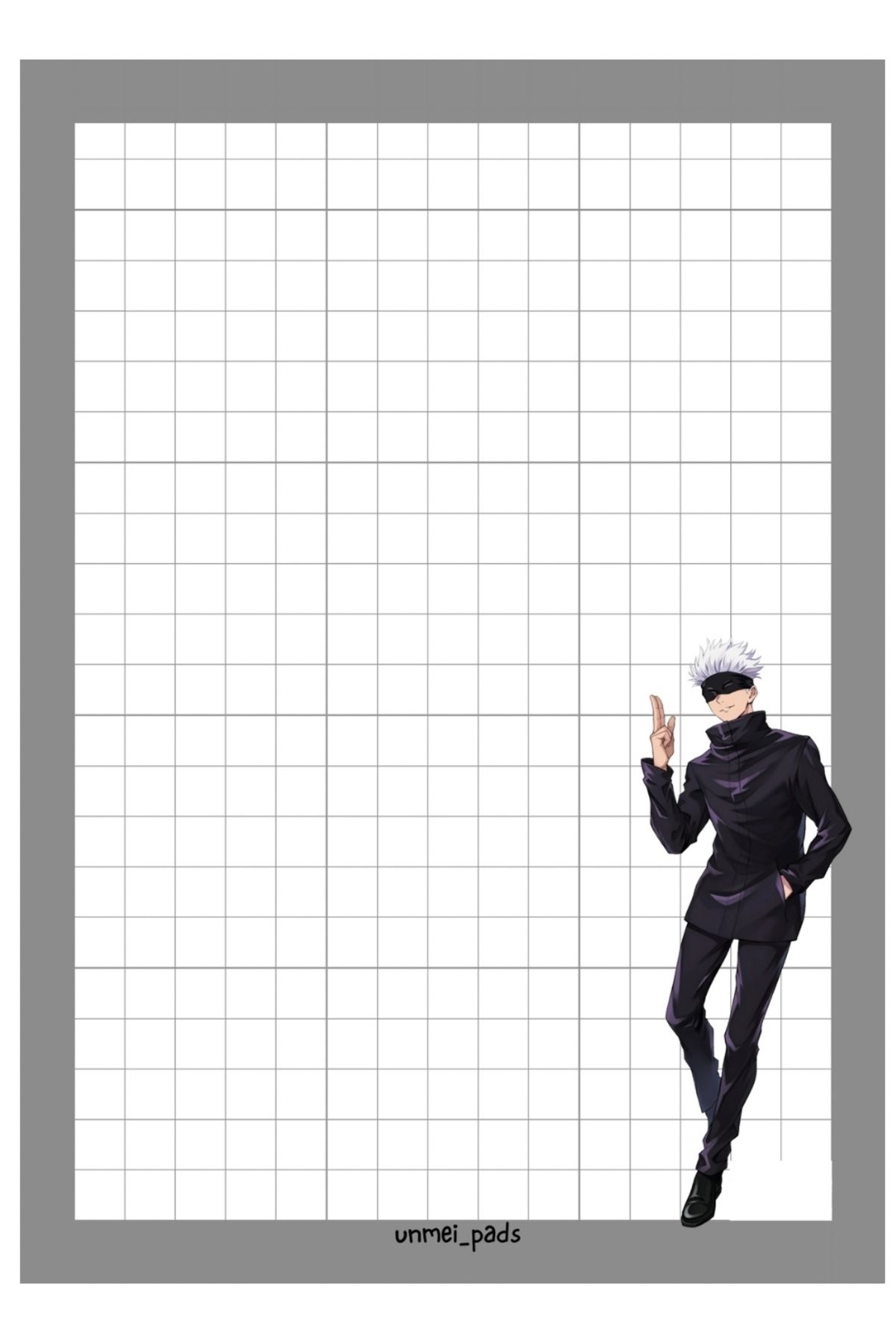 unmei pads-Gojo Satoru A5 Anime Notepad / Note Paper, Blocknote, Notebook 1