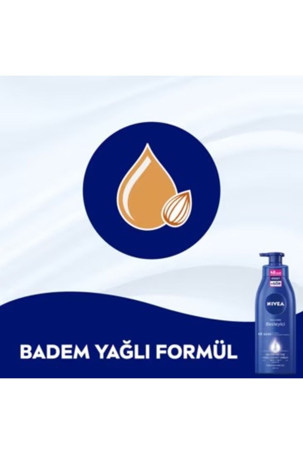 NIVEA-48 Hour Moisturizing Nourishing Body Milk - Vitamin E and Almond Oil 400 ml Dry and Very Dry Skin 3