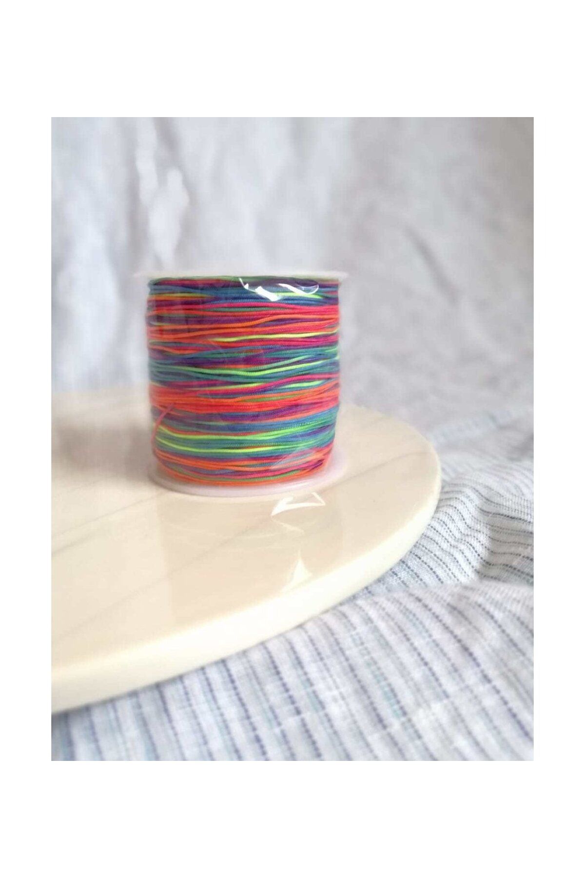 Numaca-Rainbow Marbled Parachute String 100 Meters Spool Weave Wrist Macrame String 0,8Mm Ποιότητα Στιβαρό Ανθεκτικό στο Σπάσιμο 3