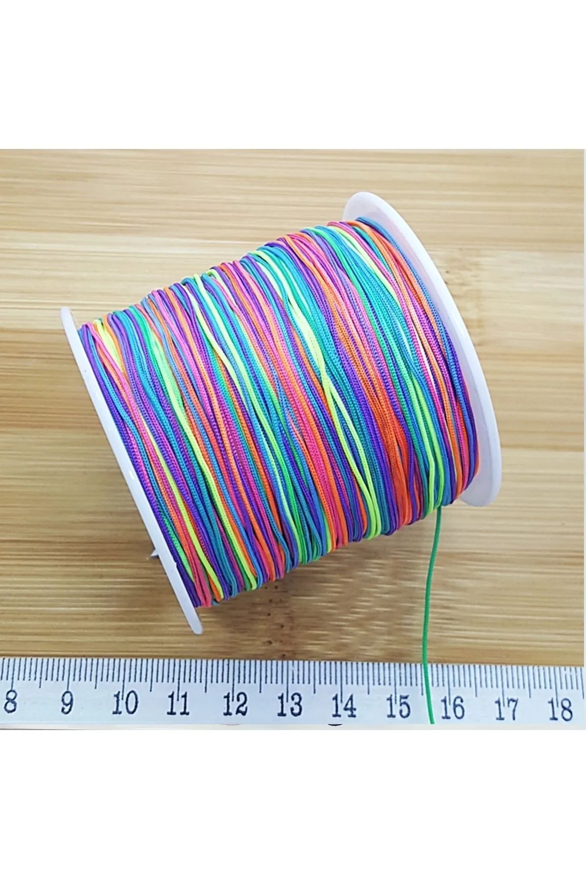 Numaca-Rainbow Marbled Parachute String 100 Meters Spool Weave Wrist Macrame String 0,8Mm Ποιότητα Στιβαρό Ανθεκτικό στο Σπάσιμο 4