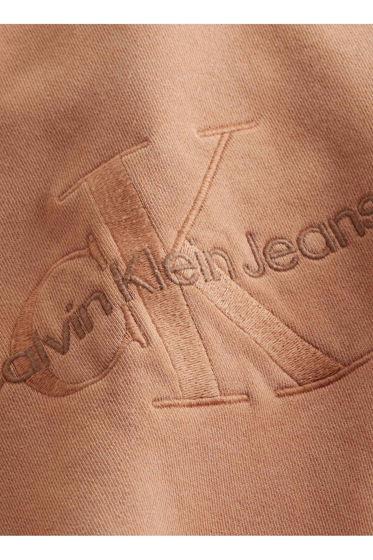 سویشرت نارنجی مردانه یقه دوچرخه شلوار جین نر J30J324091SEC Calvin Klein