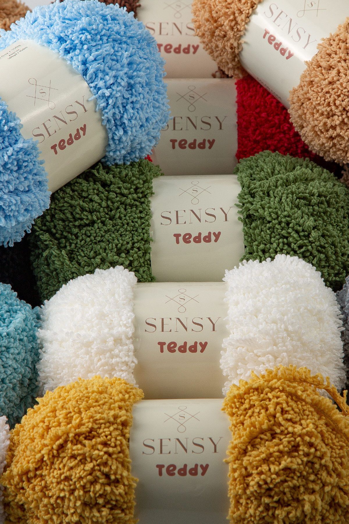 SENSY-Teddy Hand Knitting Thread Blanket String Sweater String Cardigan String Scarf String Beanie String Knitting String White 7