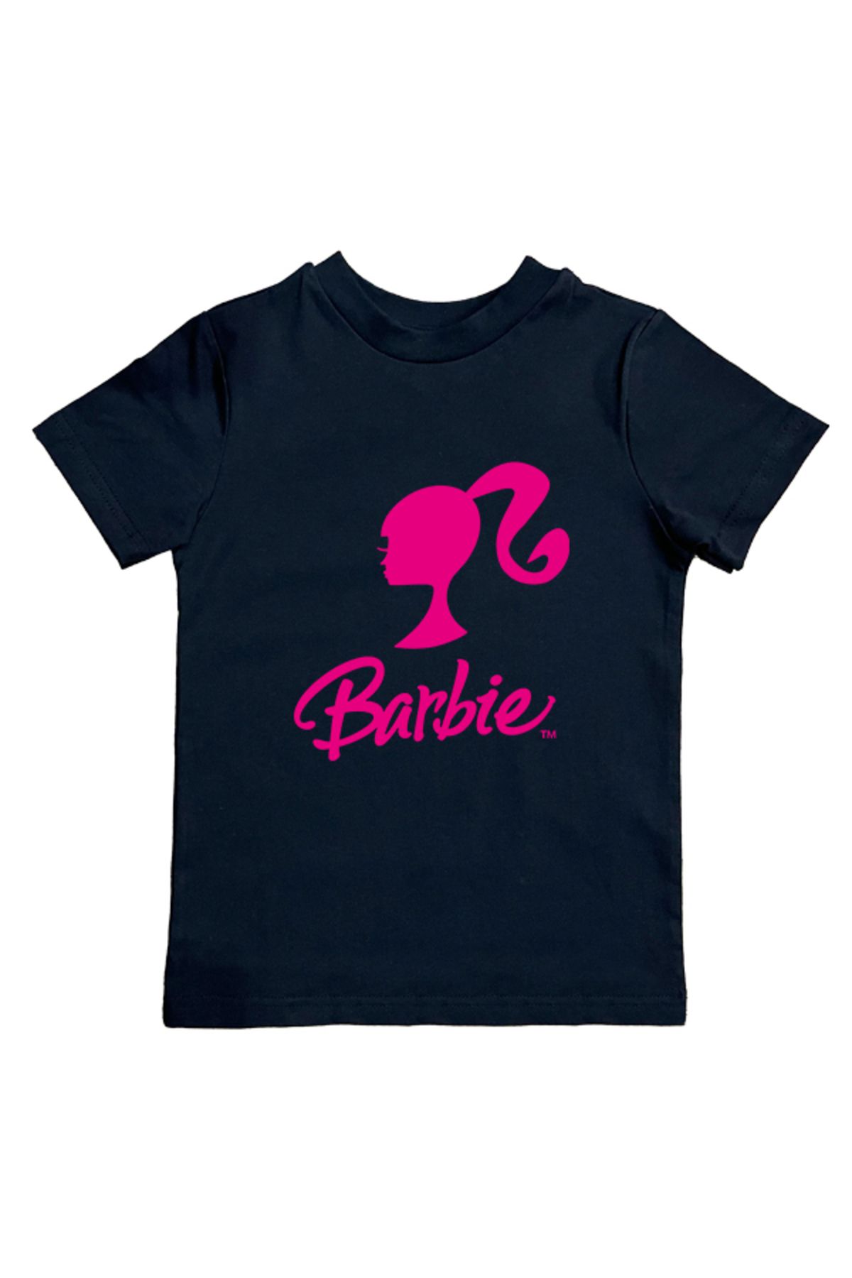 Barbie baskılı pamuklu penye kumaş yazlık çocuk tişört TYC3BG6JKN170716236213275