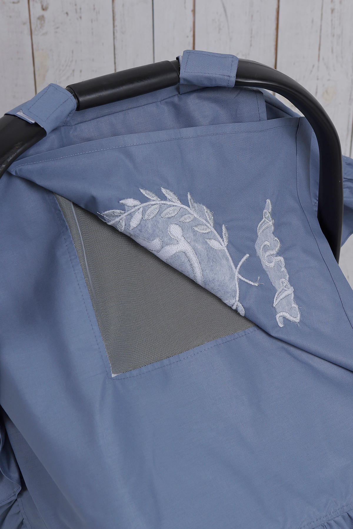 JUNİPERUS Fırfırlı Kişiye Özel Nakışlı Puset Örtüsü fotoğrafı 4 (önizleme)