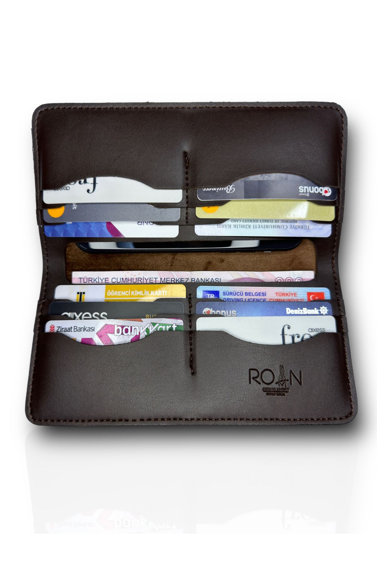 کیف پول مردانه تلفن وگان تولید 1. چرم با کیفیت گزینه های رنگ! Roan
