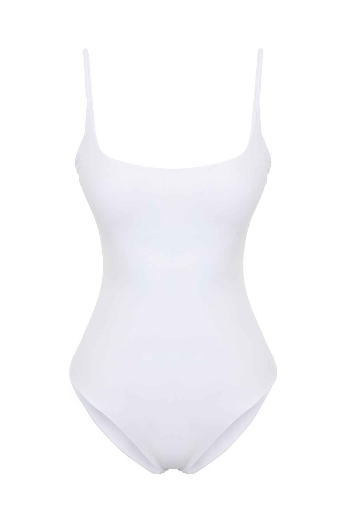 Trendyol Collection-Weißer, normaler Badeanzug mit quadratischem Kragen TBESS24MA00141 6