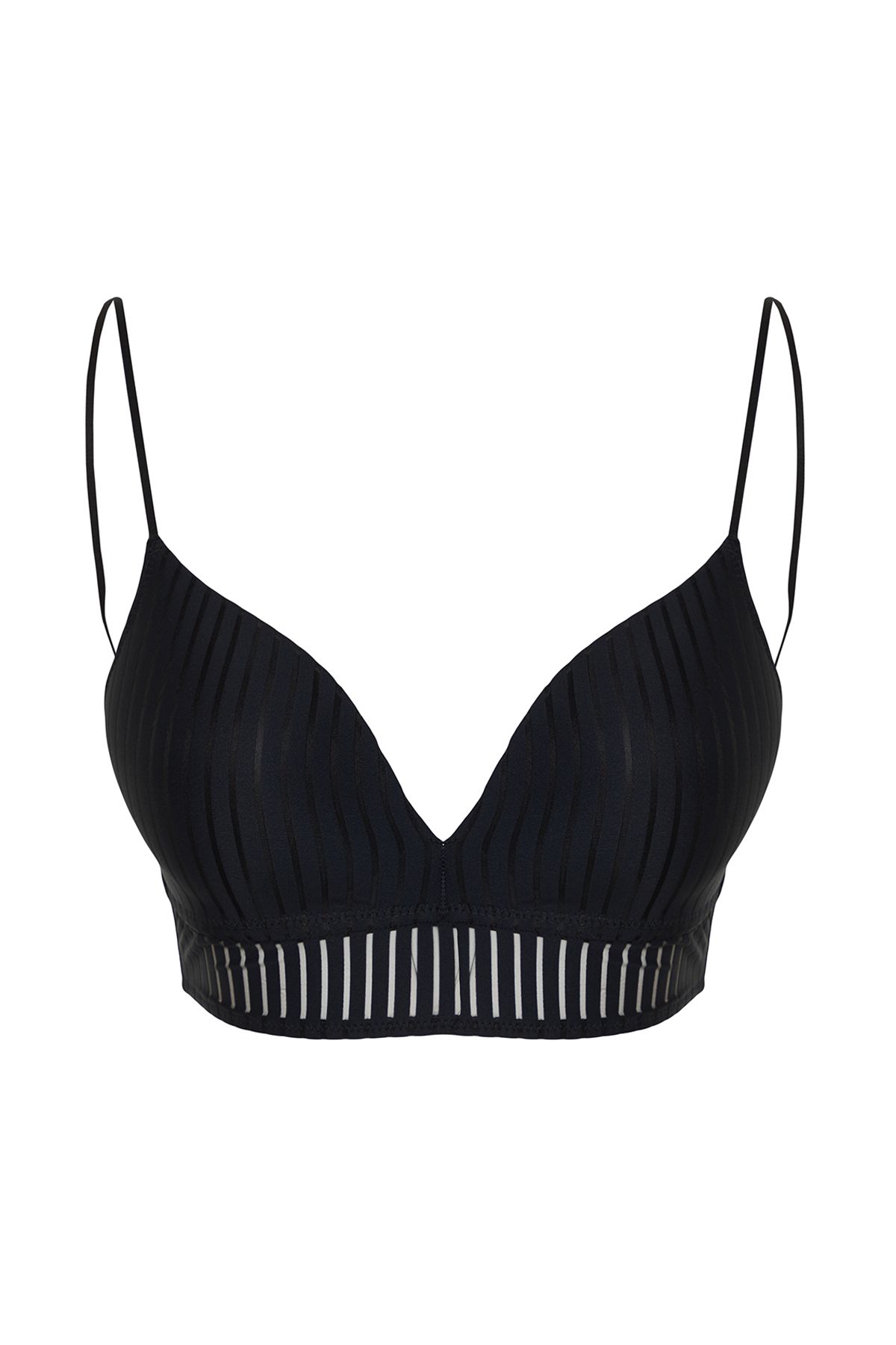 Trendyol Collection-Black Micro T-Shirt Bra Without Padding and Underwire - Thmss24Su00026 9