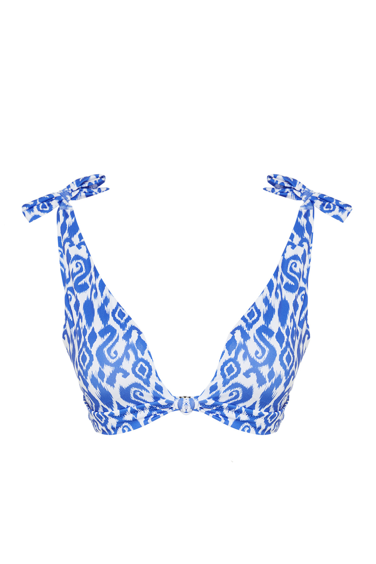 Trendyol Collection-Ethnic Patterned Bralet Knotted Bikini Top TBESS24BU00155 6