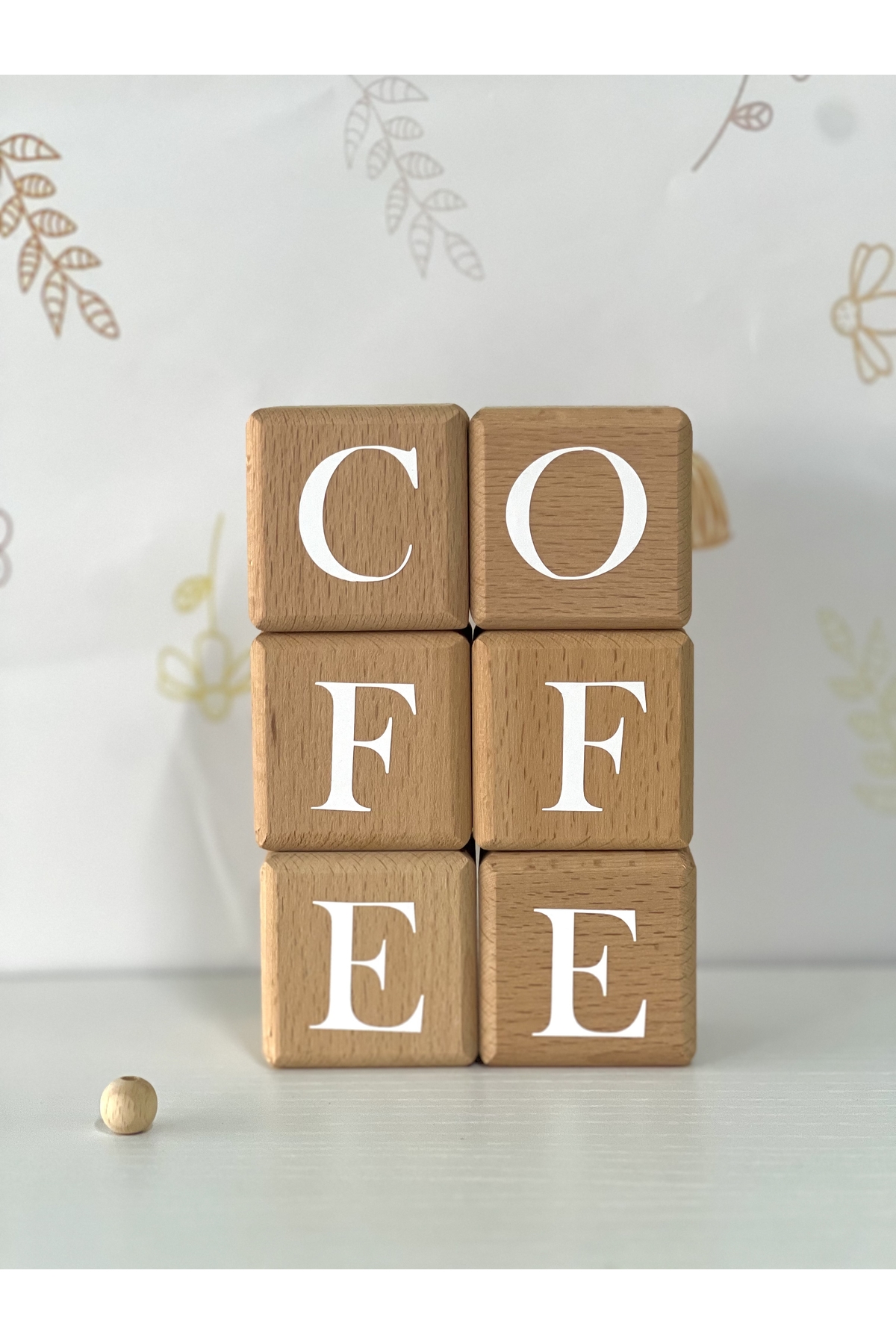 COFFEE YAZILI AHŞAP DEKOR 6parça