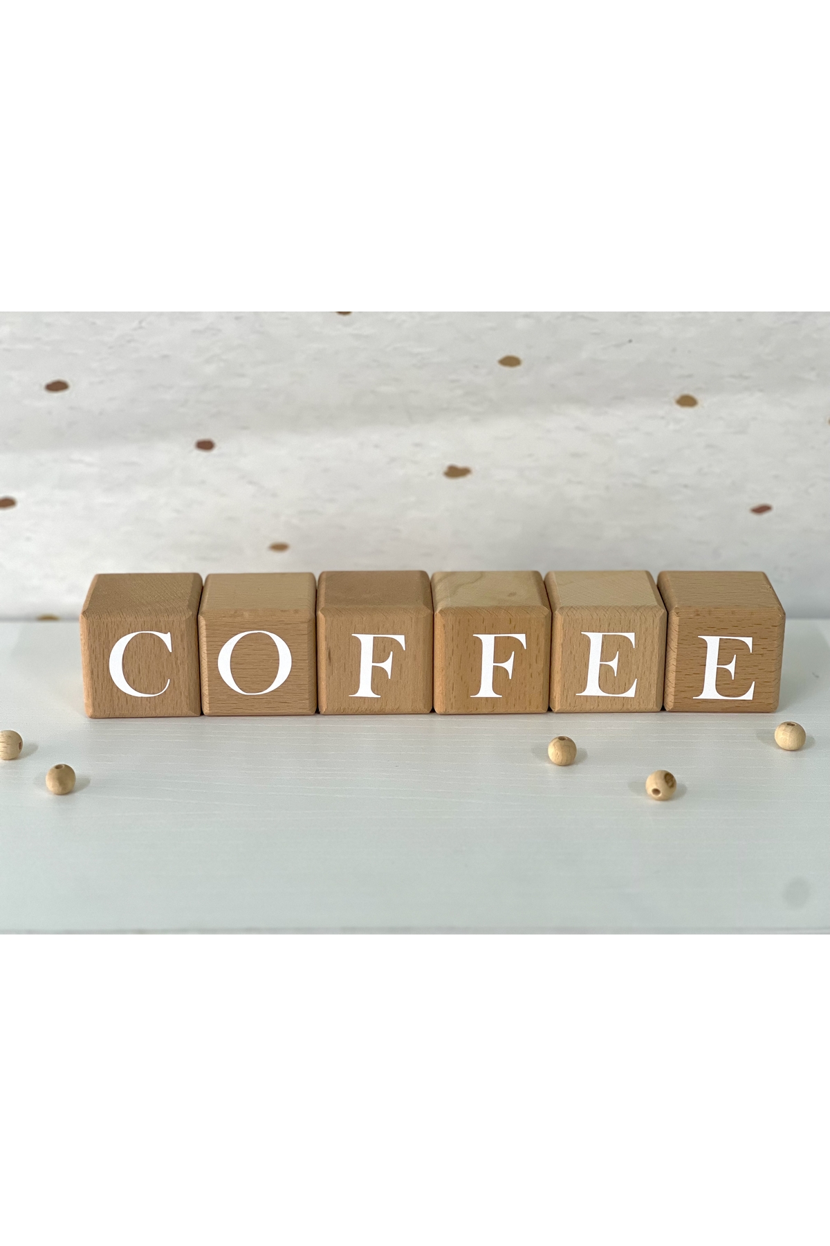 COFFEE YAZILI AHŞAP DEKOR 6parça
