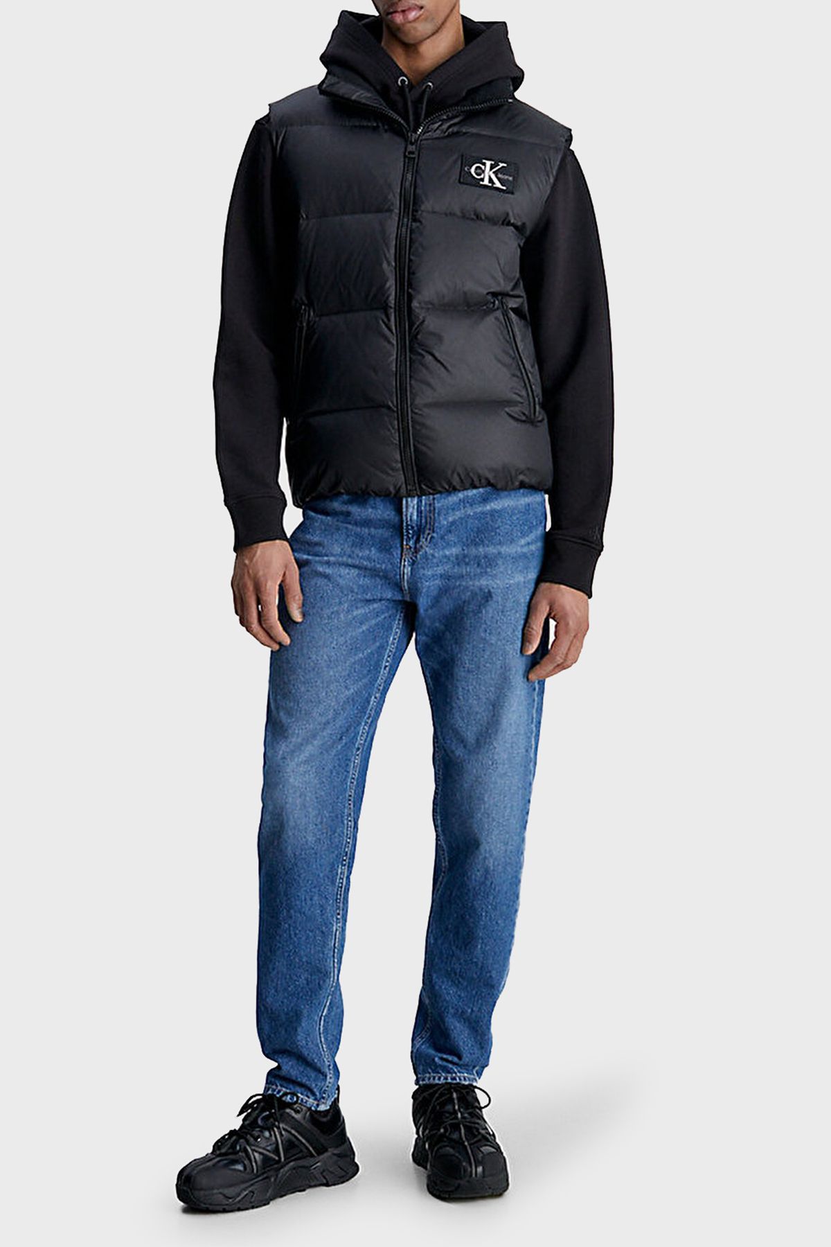 Calvin Klein Logo Waterproof Stand Collar Regular Fit Puffer Vest J30J323473BEH Men s VEST J30J32