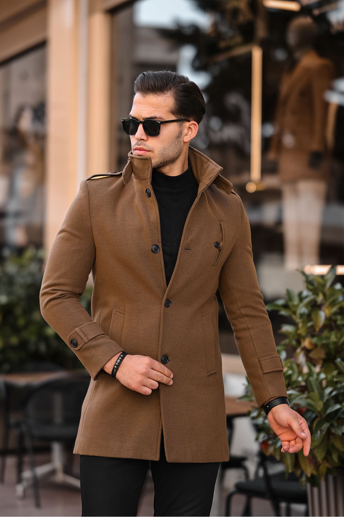 Mens peacoat slim fit long hotsell