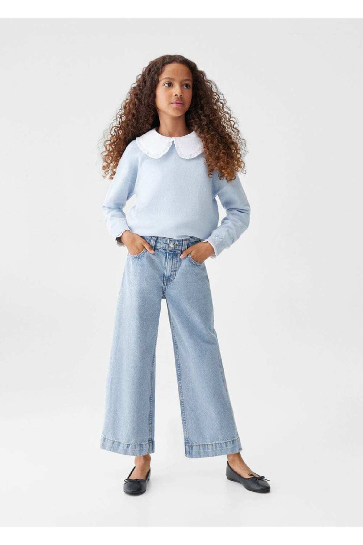 MANGO Kids-Παντελόνι Culotte Jean 2