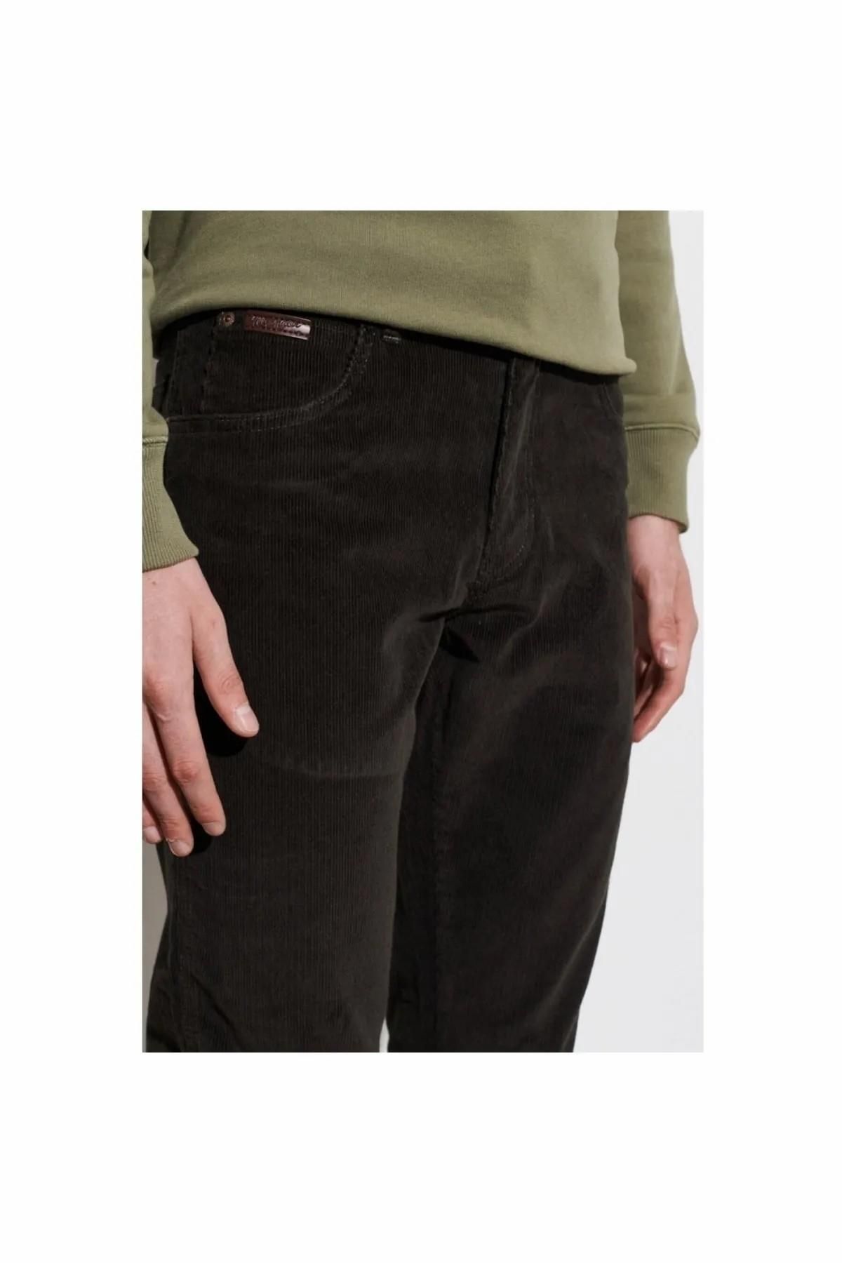 شلوار سبز مردانه باریک تگزاس W12SEC221 اورجینال Wrangler
