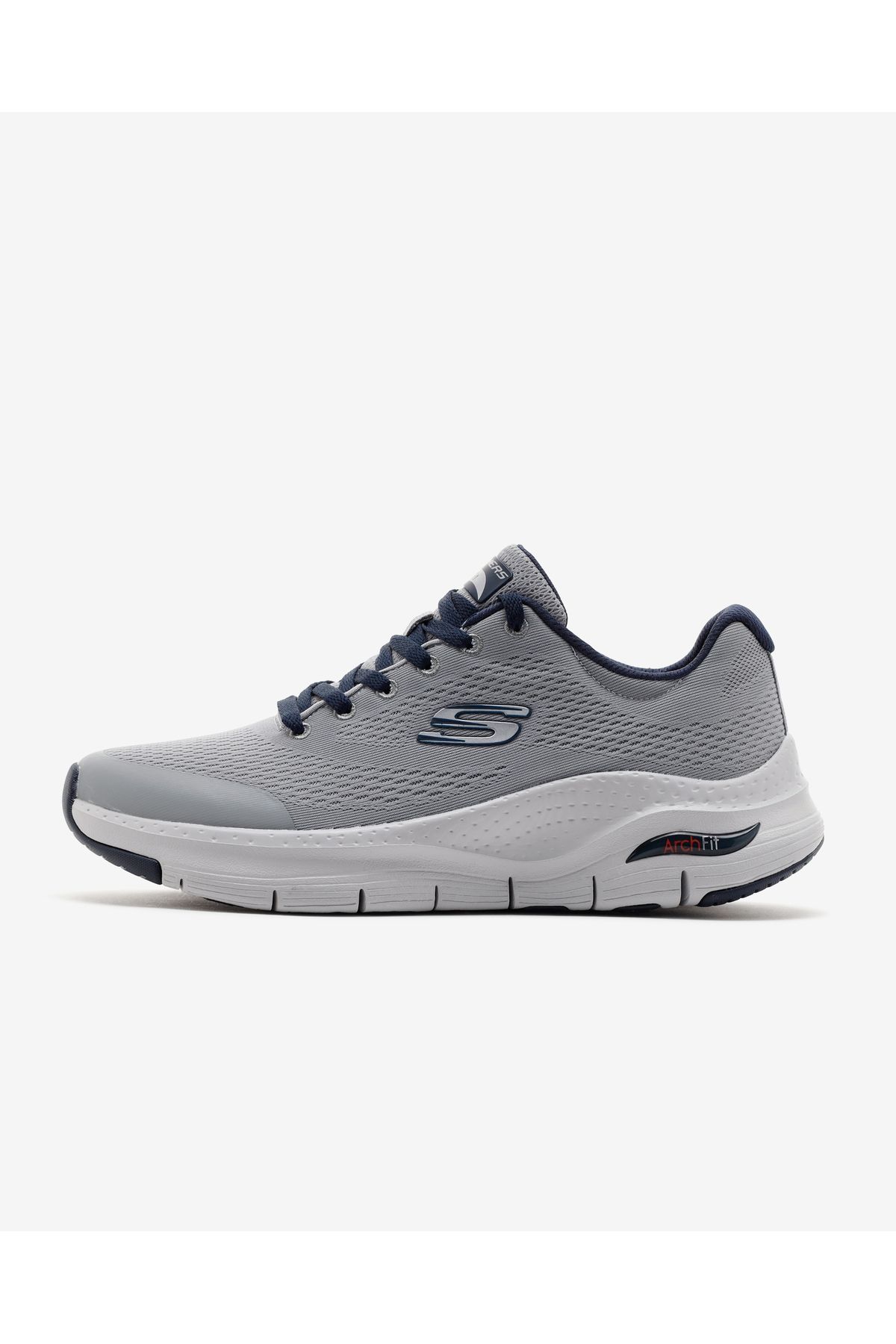 Gray skechers tennis discount shoes