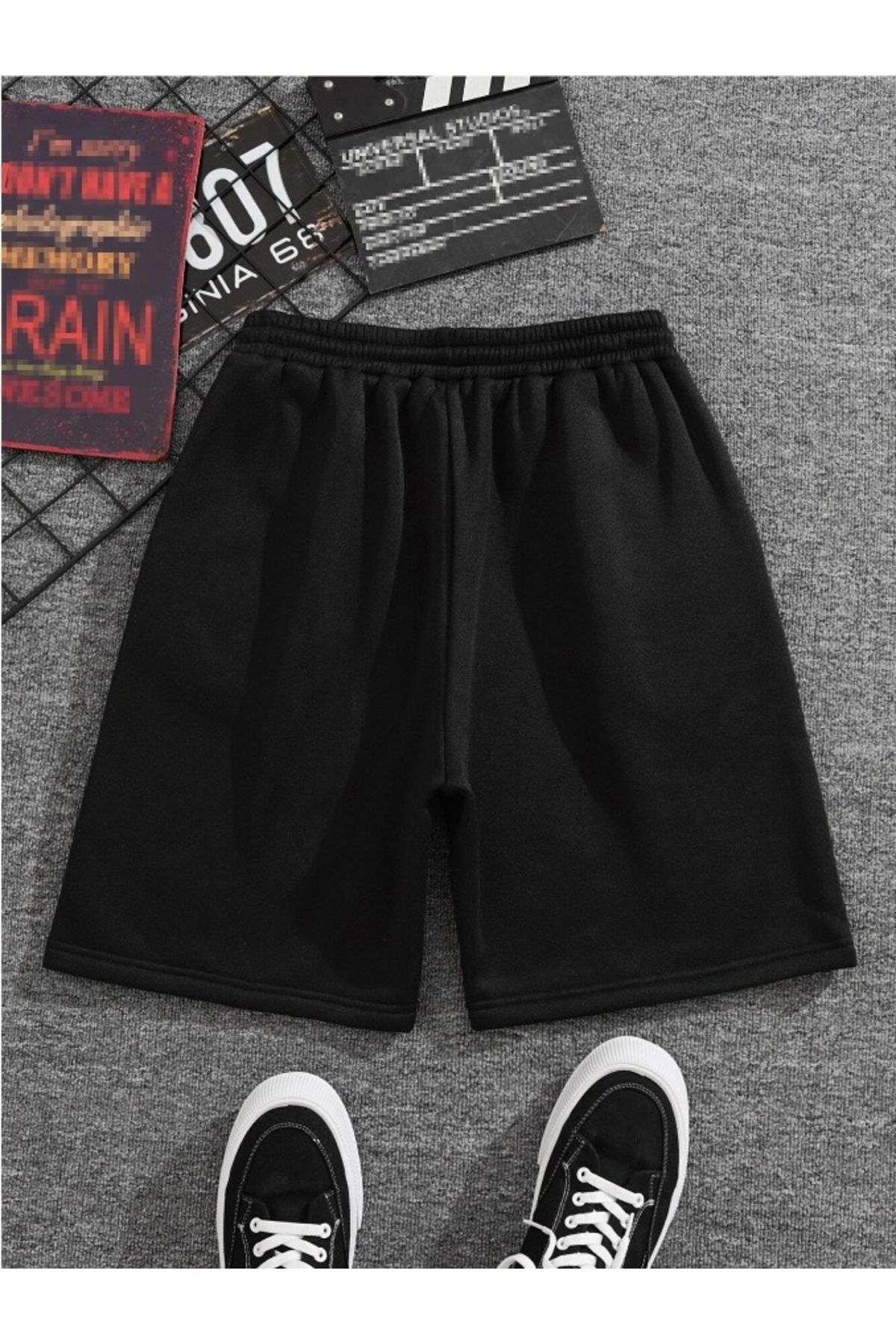 Revasser-Unisex γυναικείο/ανδρικό μονόχρωμο κοντό χτενισμένο βαμβακερό σορτς 2