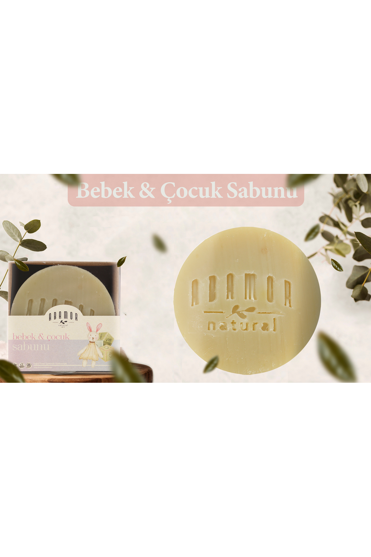 Abamor Natural Bebek Ve Çocuk Sabunu Hassas Ciltlere Özel Nemlendirici Konak Sorununa Karşı 100 gr fotoğrafı 2 (önizleme)