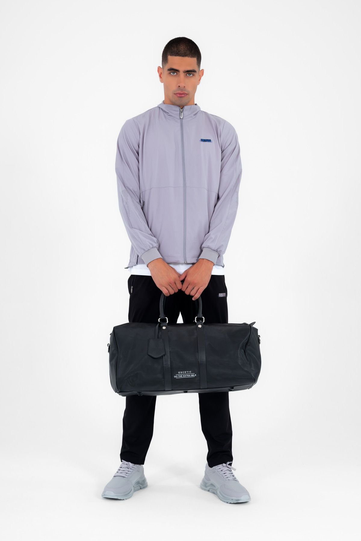Escetic Negru Femei Bărbați Unisex Curea De Umăr Geantă De Sport Impermeabilă Valiză Unisex - Single Dimension
