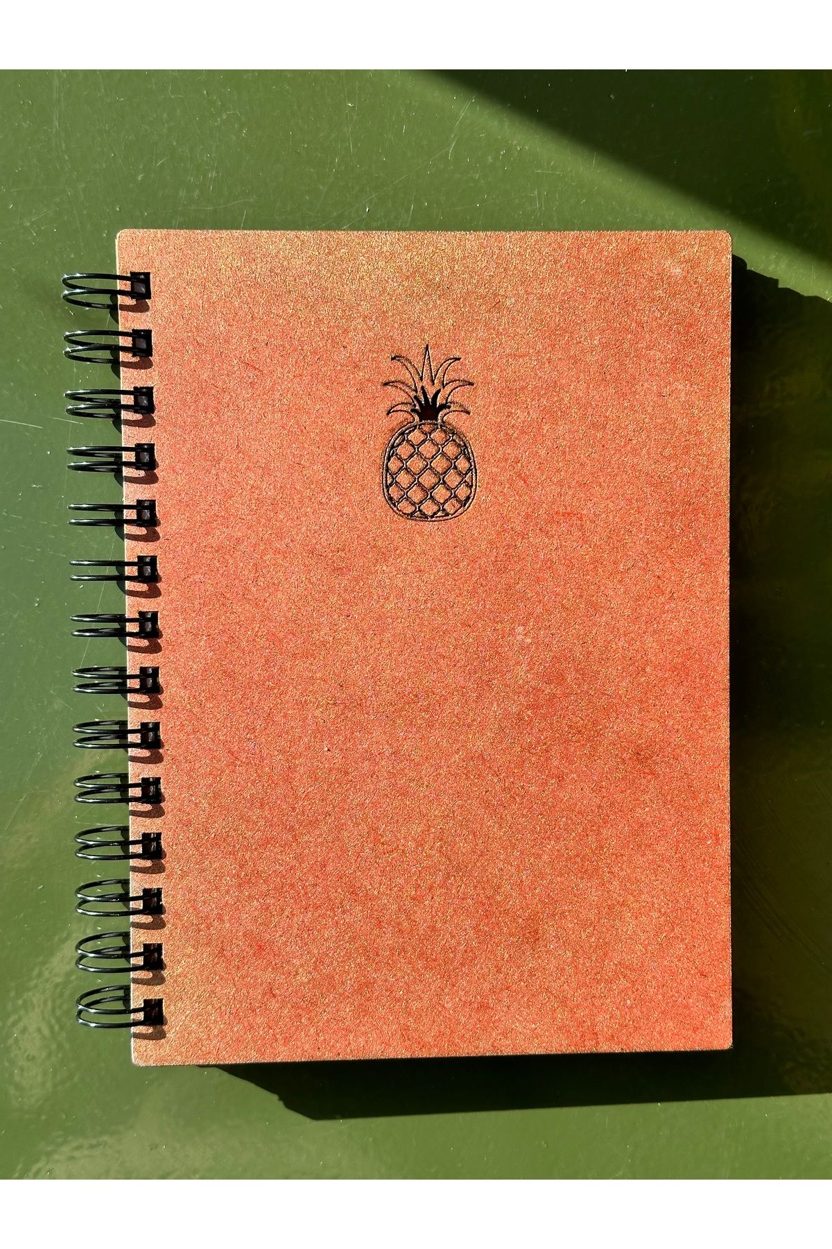 esamore concept-Custom Your Name Wooden Covered Agenda Notebook Diary, Spiral Wooden Covered Notebook, Memory Book 5