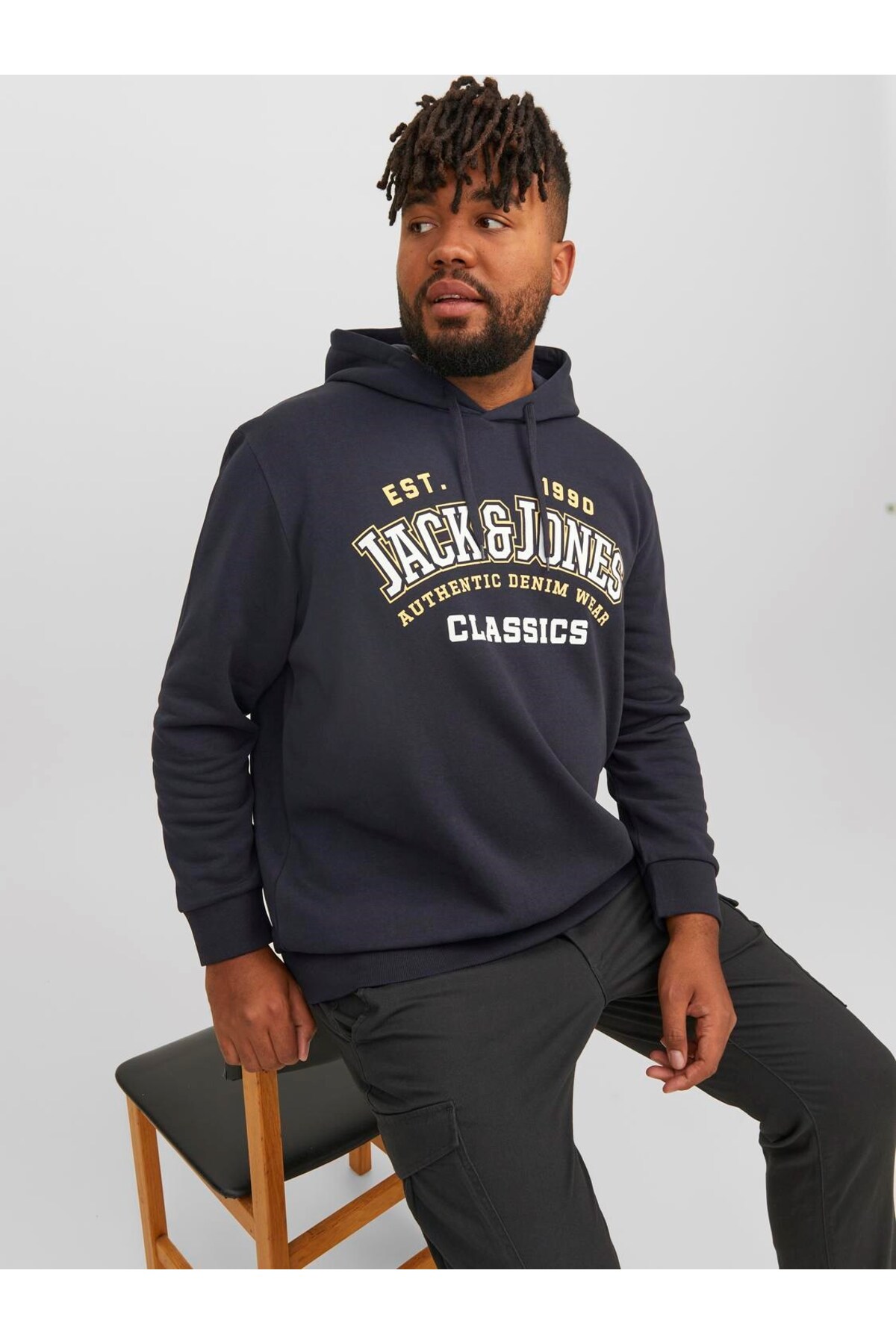 سویشرت مردانه آبی سرمه ای جک اند جونز | TYC0IJB2RN170724971048389 اورجینال - تصویر 5