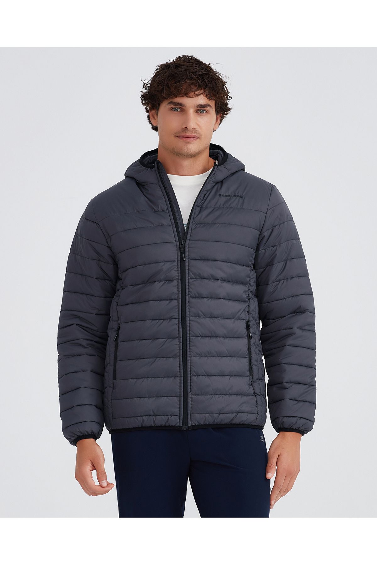 Skechers M Essential Hooded Jacket Men s Gray Coat S202063 040