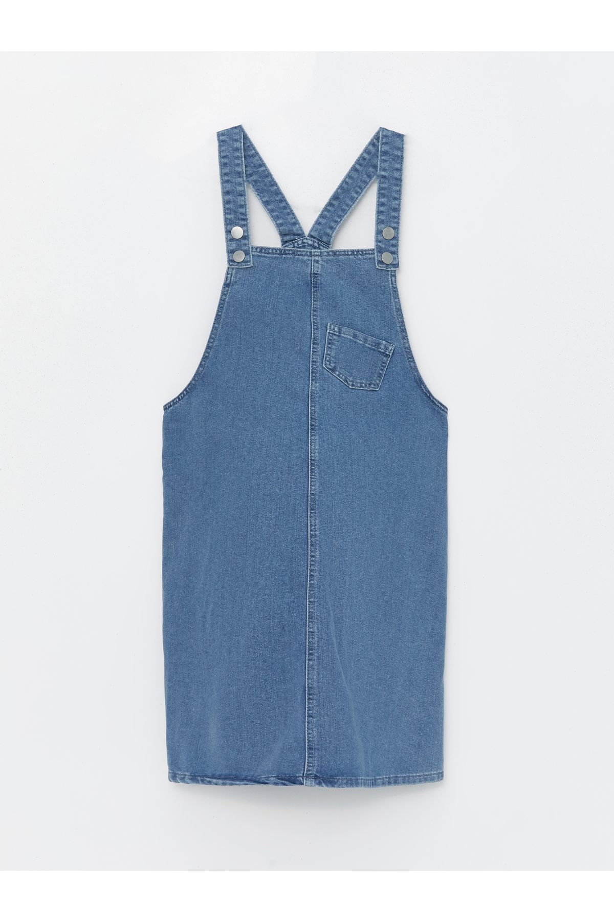 LC Waikiki-Umstands-Jeans-Salopette – quadratischer Kragen, flacher Riemen 6