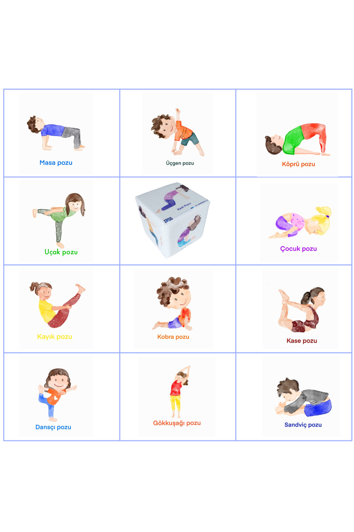 pediaswiss 20 adet Çocuk Yoga Duruşu Kartı fotoğrafı 6 (önizleme)