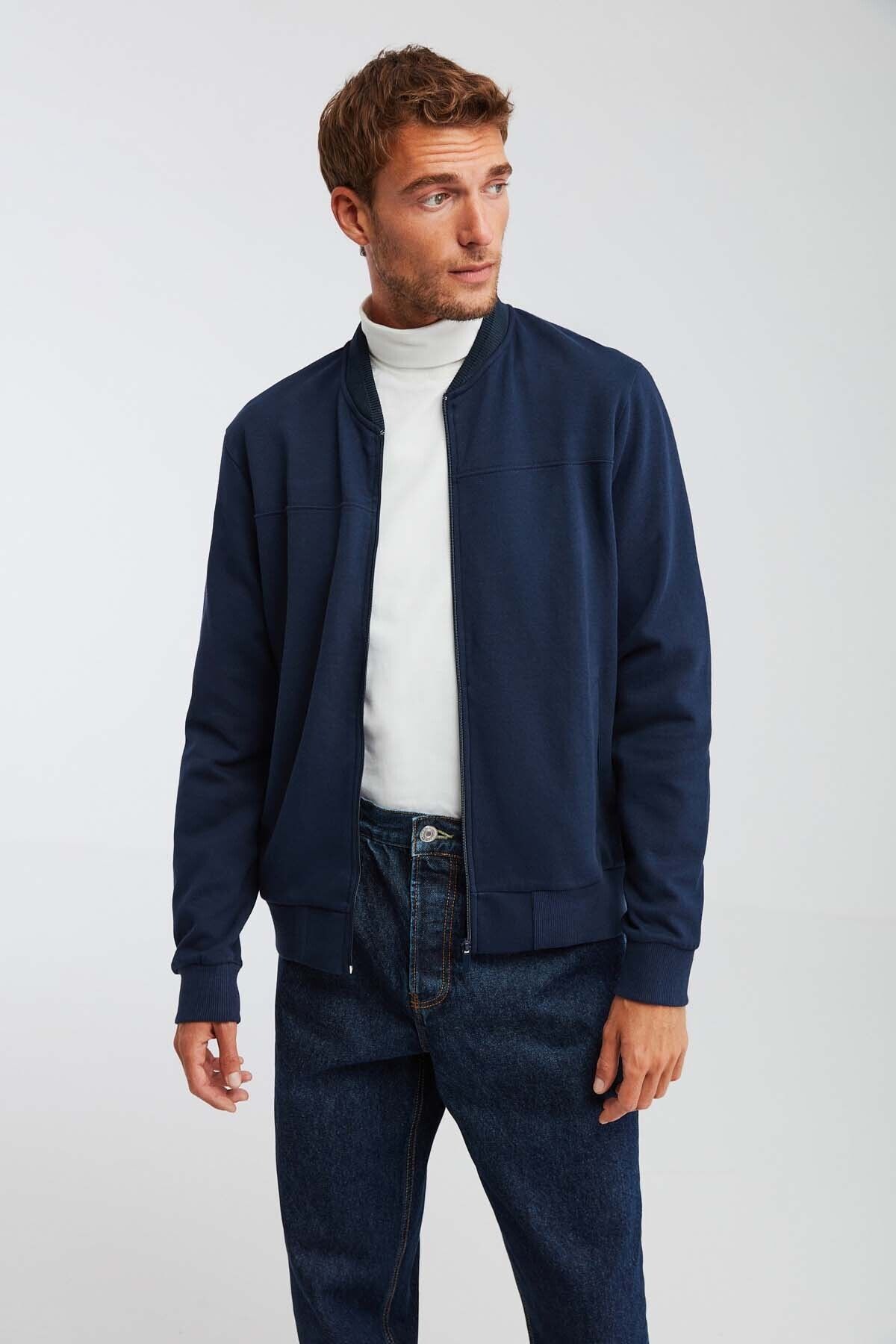 Dark blue jacket men hotsell