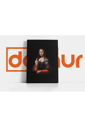 Dovaur Mona Lisa Mizahi Minimalist Özel Tasarım Kanvas Tablo