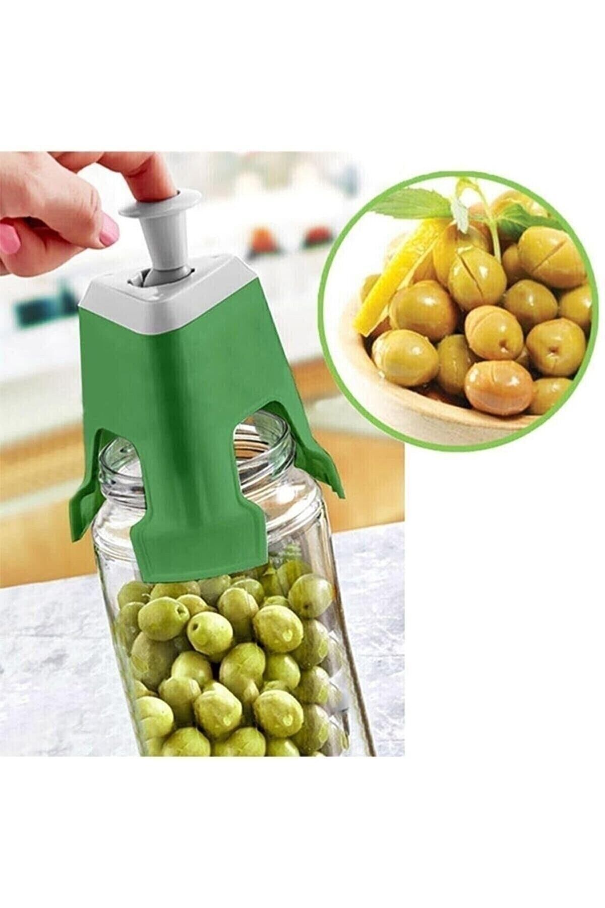 Viyalente-Olive Slicing Device and Deep Storage Container with Strainer 7