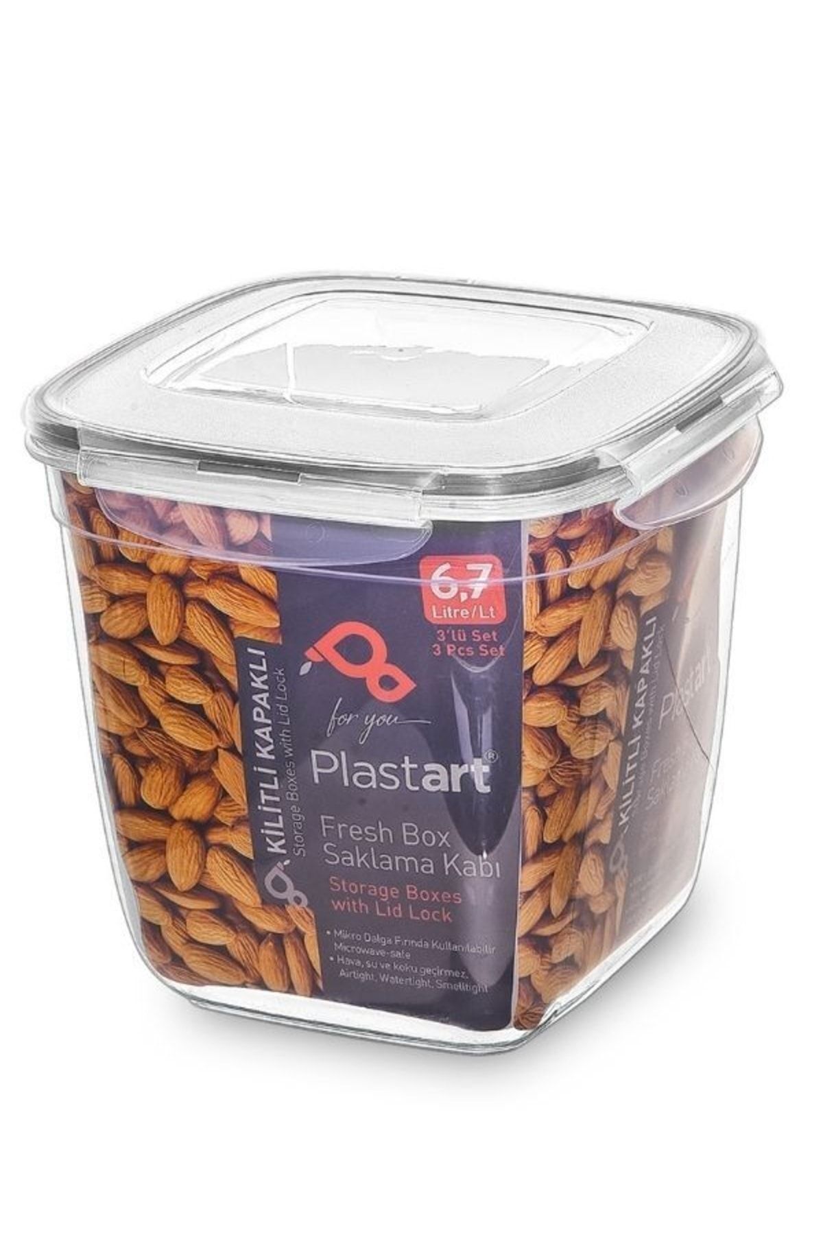 Viyalente-Fresh Box Deep Square Set of 3 Storage Container Lc360 Lc360 4