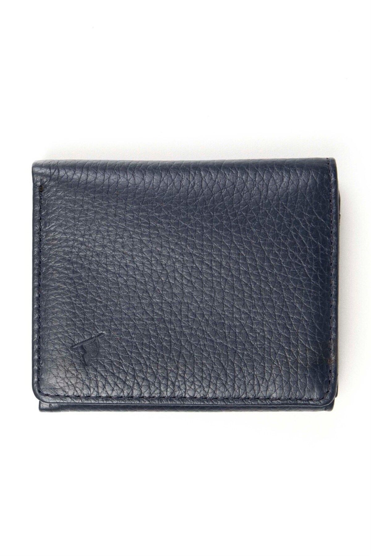 Tudors Genuine Leather Men s Navy Blue Wallet Trendyol