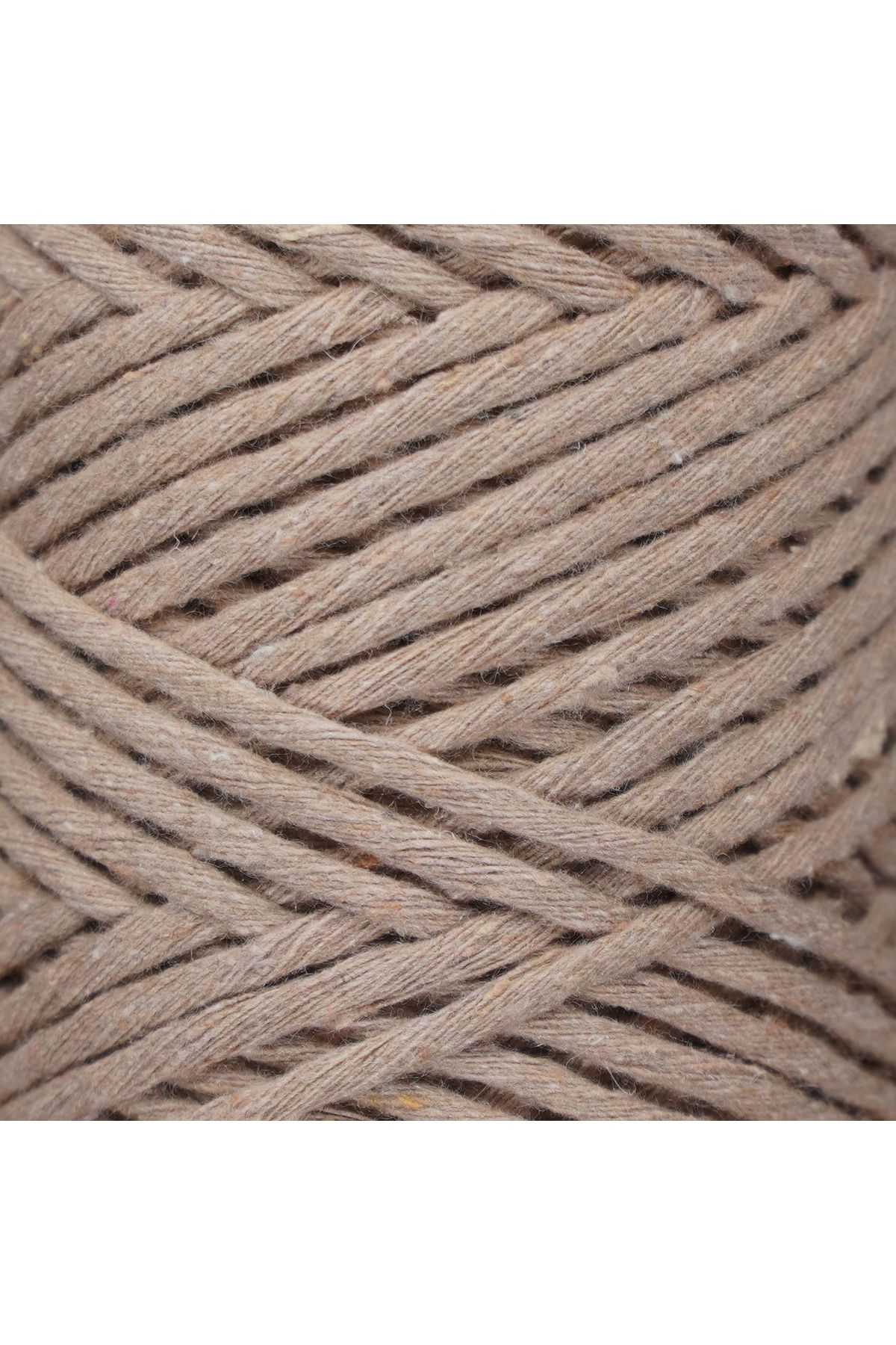 Makromecity-Scalloped Macrame Thread 3mm Scalloped Cotton Macrame Thread Macrame Thread Dark Beige 3