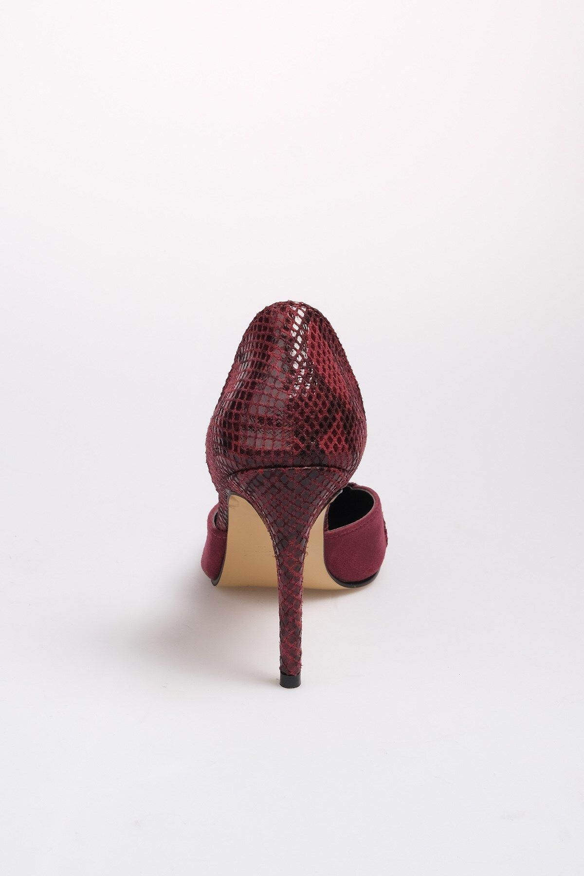 Burgundy snakeskin heels online