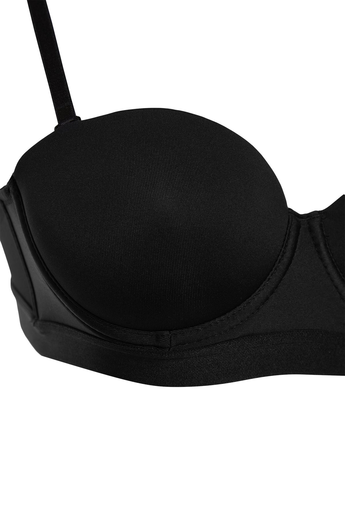 Trendyol Collection-Premium Black Micro Padded/Push-Up Removable String Strapless Knitted Bra Thmss24Su00023 9