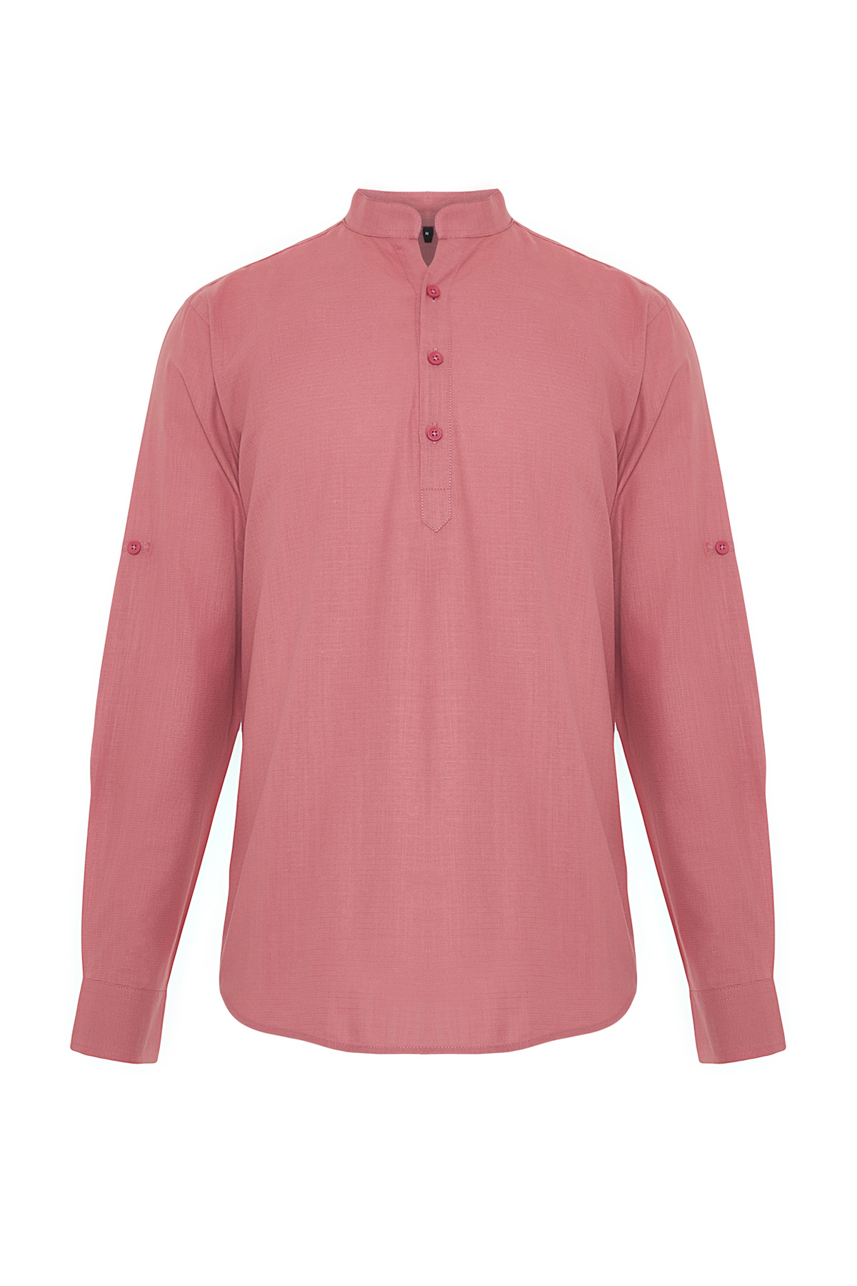 Trendyol Collection-Πουκάμισο με επωμίδες με γιακά Dusty Rose - Κανονική εφαρμογή TMNSS24GO00039 9