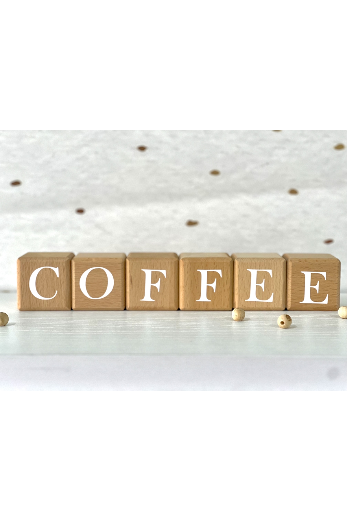 COFFEE YAZILI AHŞAP DEKOR 6parça