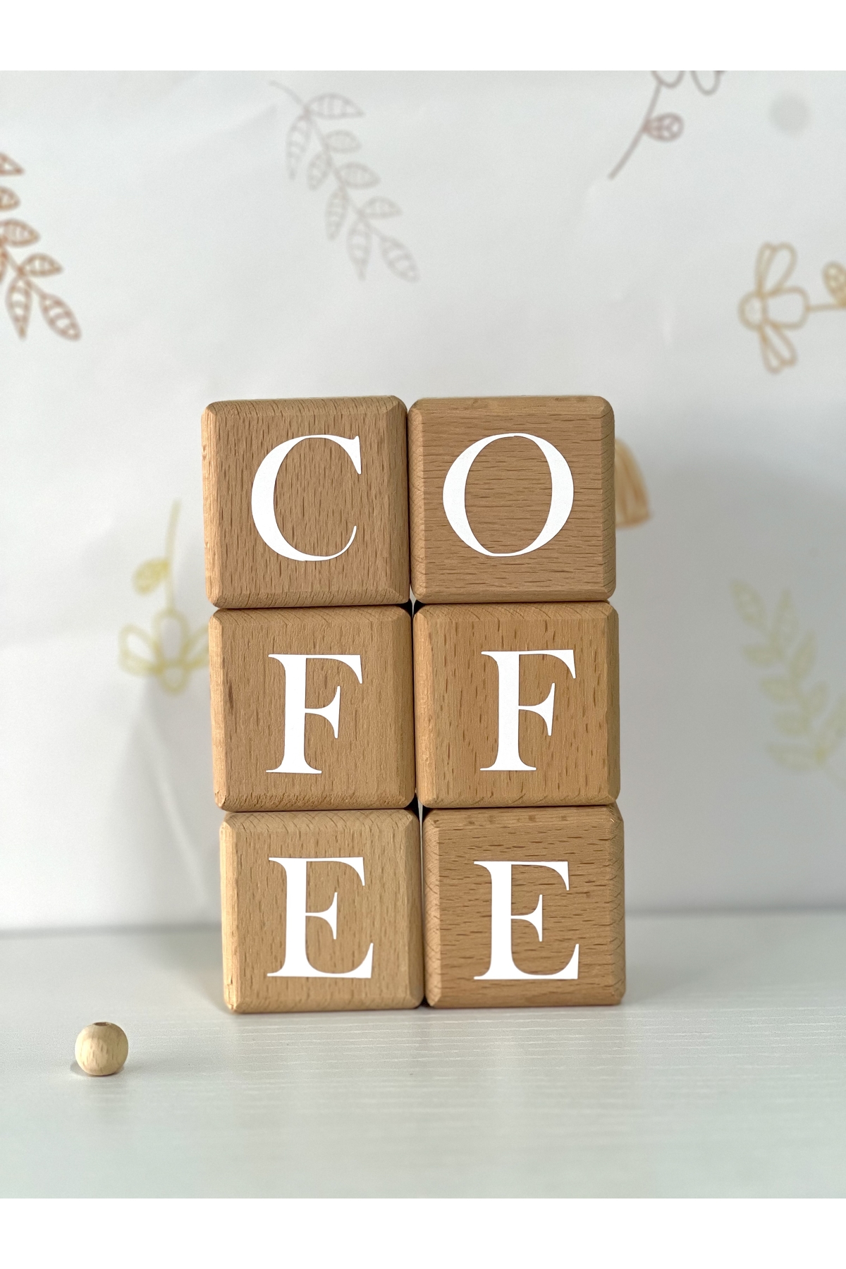COFFEE YAZILI AHŞAP DEKOR 6parça
