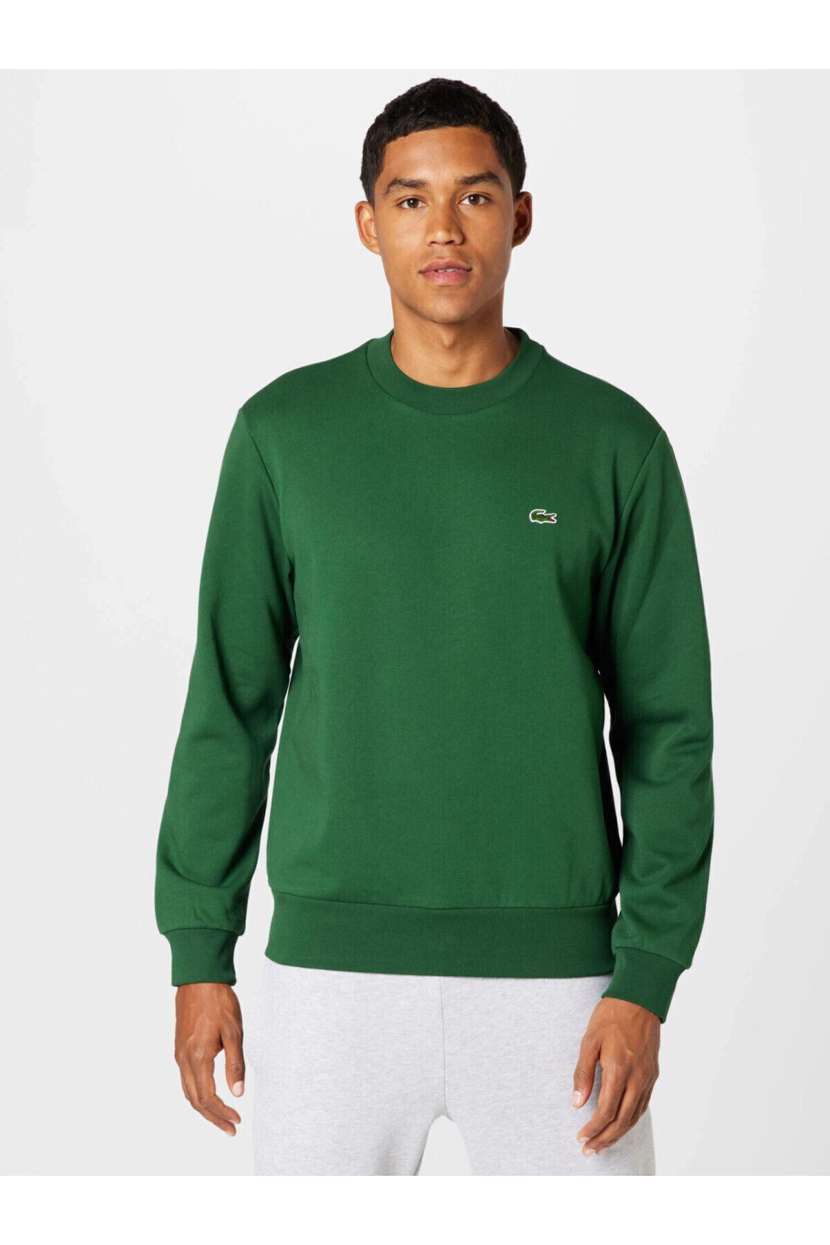 Green lacoste sweatshirt hotsell