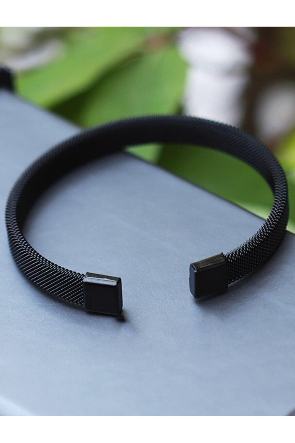 Black steel bracelet hotsell