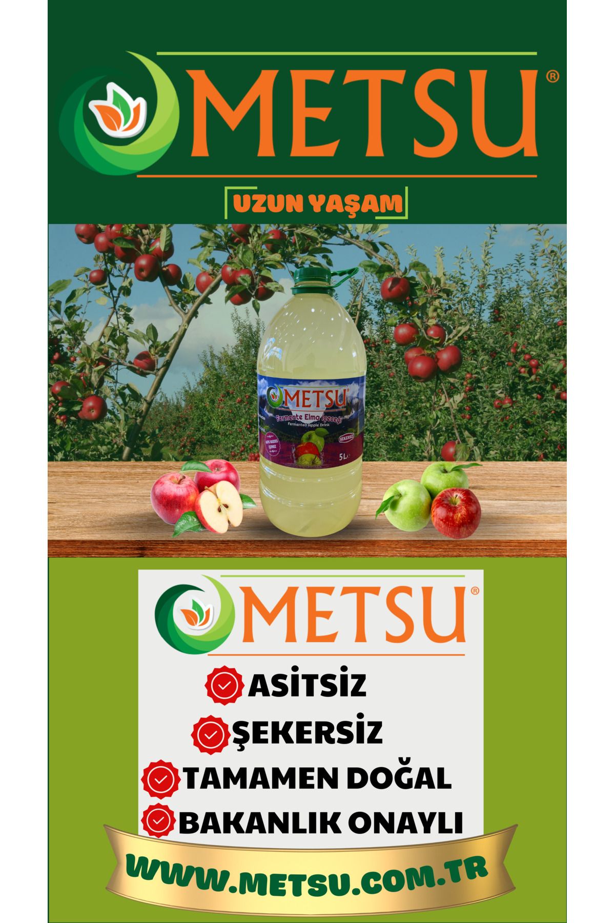 METSU FERMENTE ELMA İÇECEĞİ 5LT