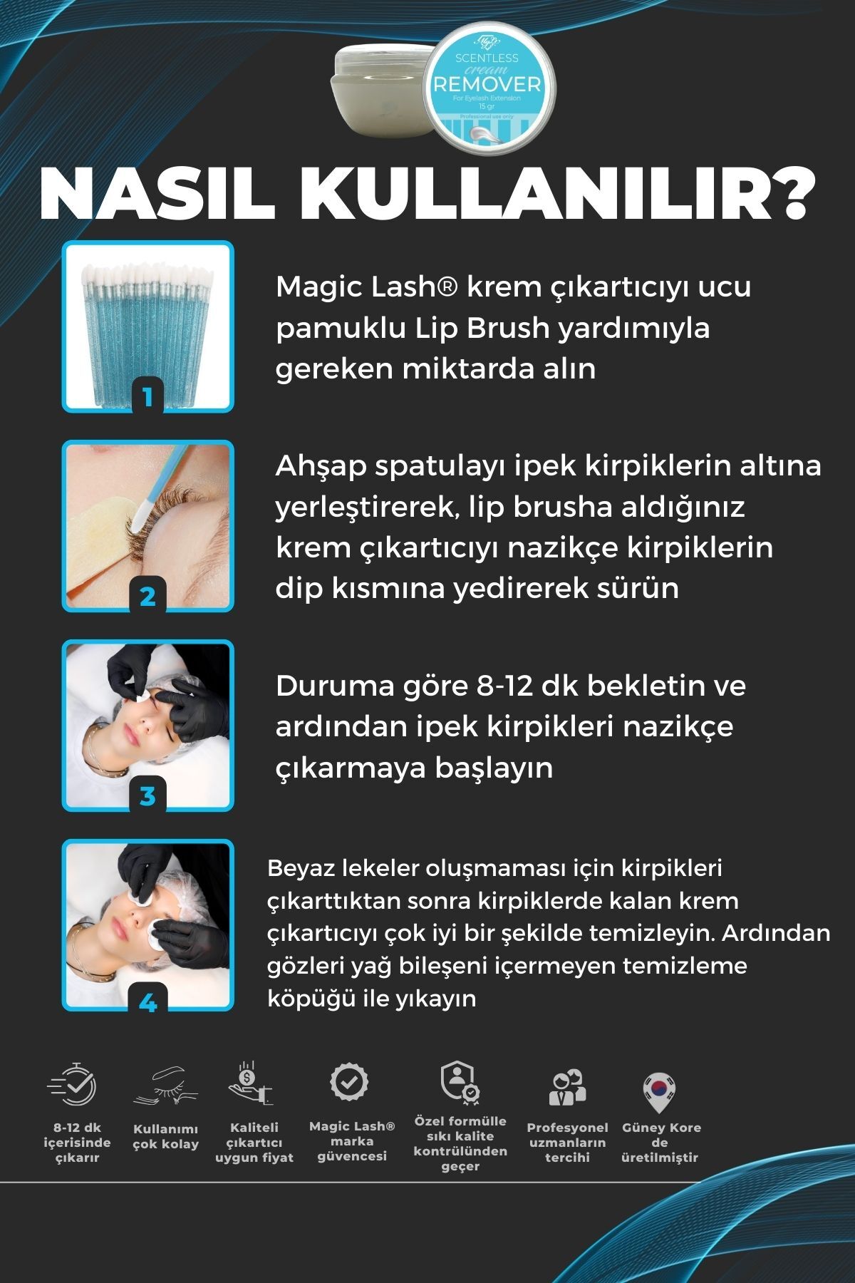 Hassas Göz Yakmayan Ipek Kirpik Çıkarıcı Krem Sökücü Scentless 5gr — KRB5-2020 — تصویر 3 از 5