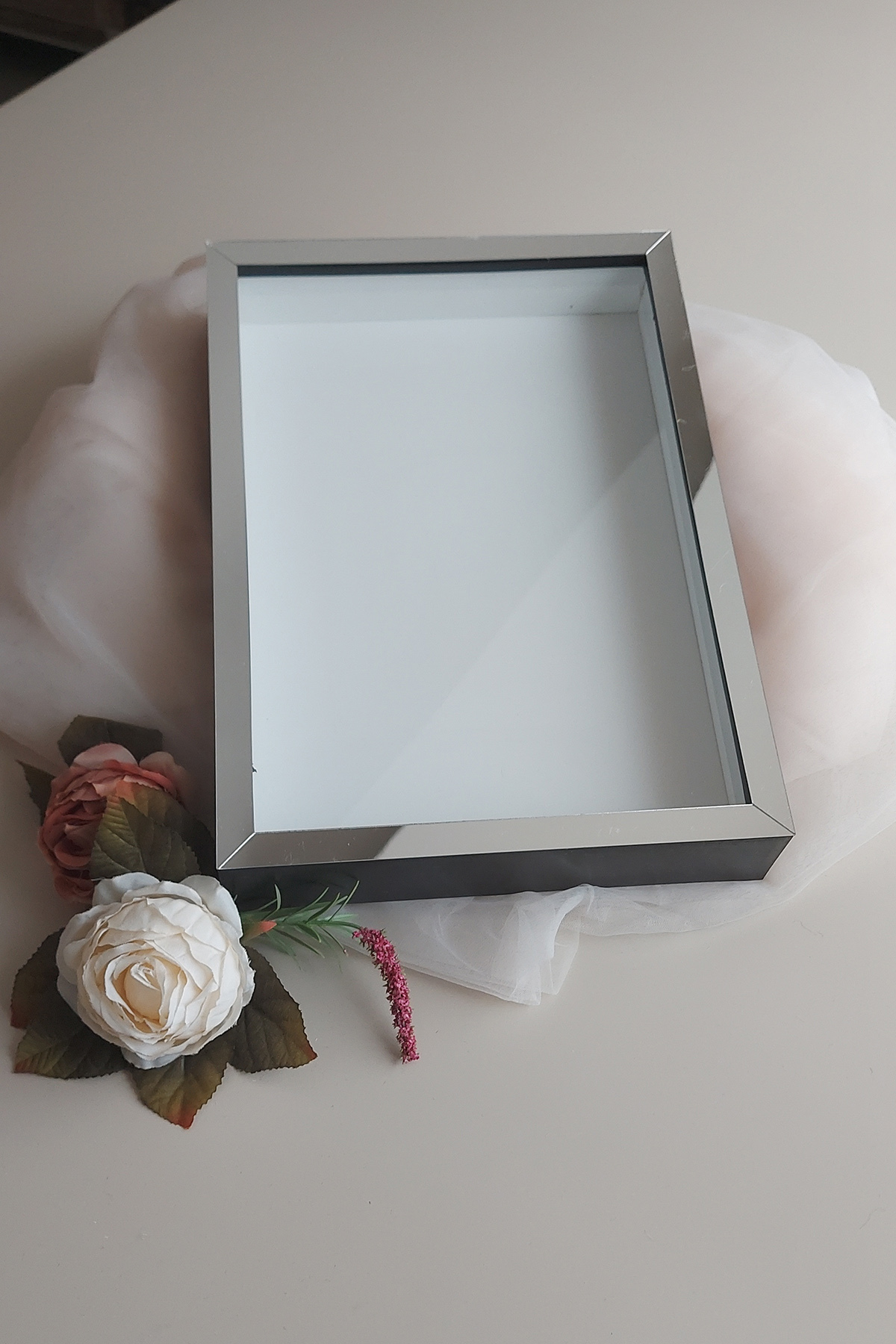 25x35 Cm Deep Memory Frame! New Fashion Rose Boxes! Engagement Flower Design!