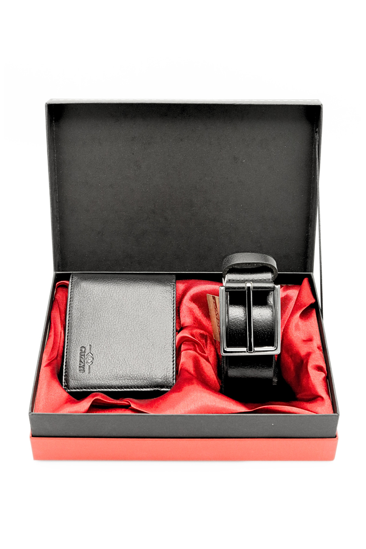 Genuine Leather Men's Wallet and Belt Set Gift Set Groom Set