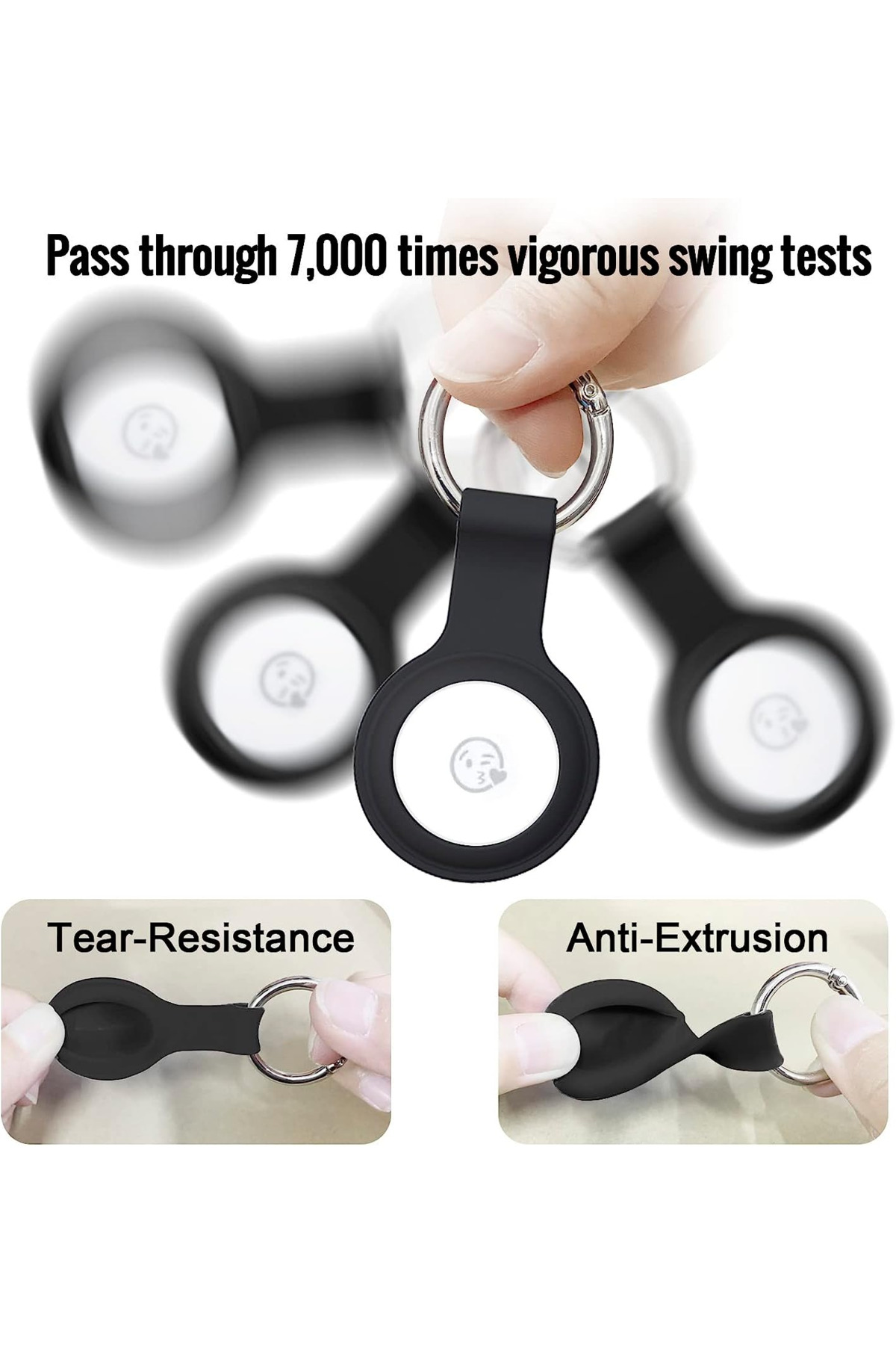 Airtag Uyumlu Koruyucu Kılıf Anahtarlık Silikon Yüzey 360 Koruma Pembe Renk Airtag Koruyucu