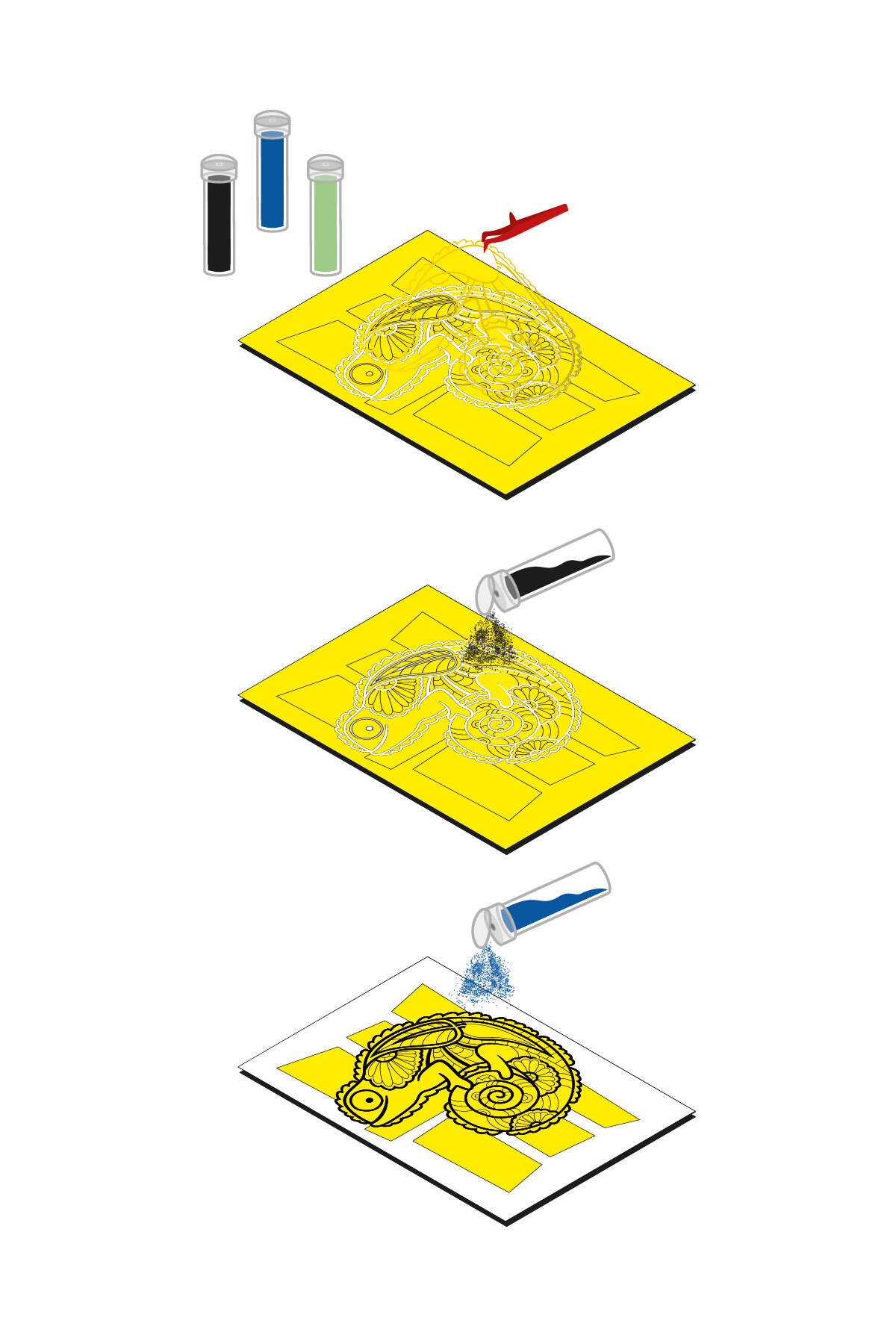 ست هنر شن و نقاشی روی شن بزرگسالان - قلعه قرمز (ykf-03)