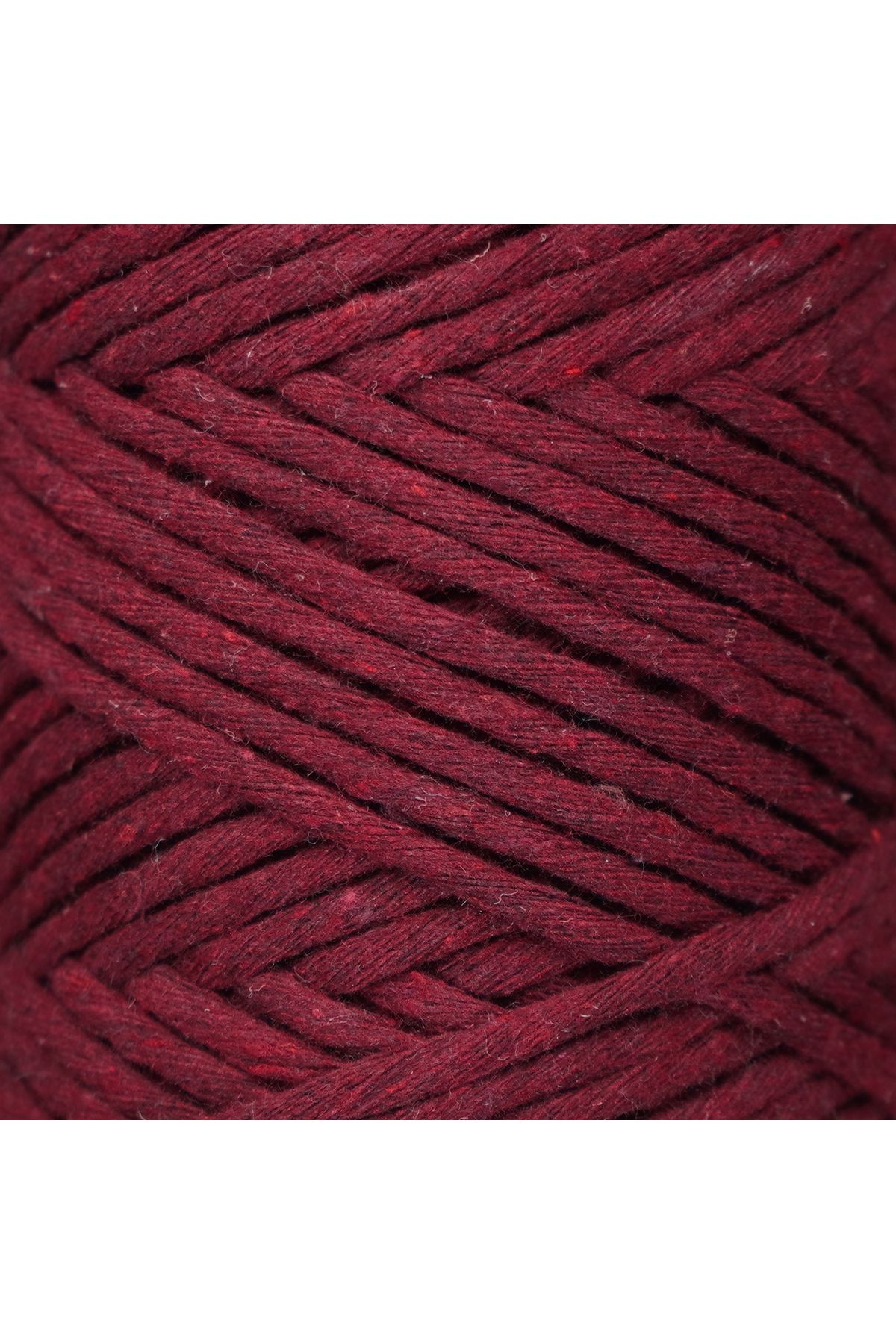 Makromecity-Scalloped Macrame Thread 3mm Scalloped Cotton Macrame Thread Macrame Thread Claret Red 3